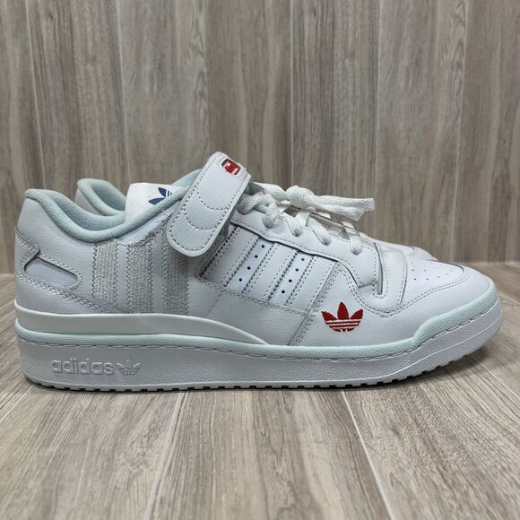Adidas Originals Forum Low Cloud White Blue Red Sneakers Retro HQ4537 Men's 11.5